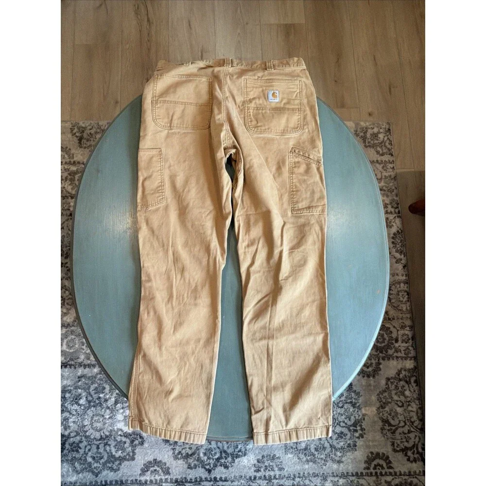Carhartt 102802 Double Knee Carpenter Pants Mens 38x34 Brown Duck Utility Work‎